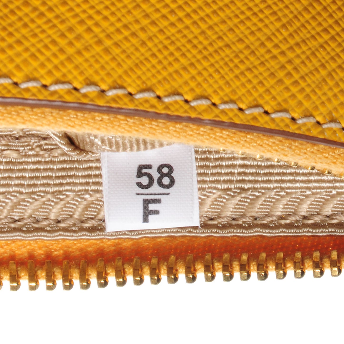 Saffiano Bi-Color Wristlet Clutch Caramel Mimosa