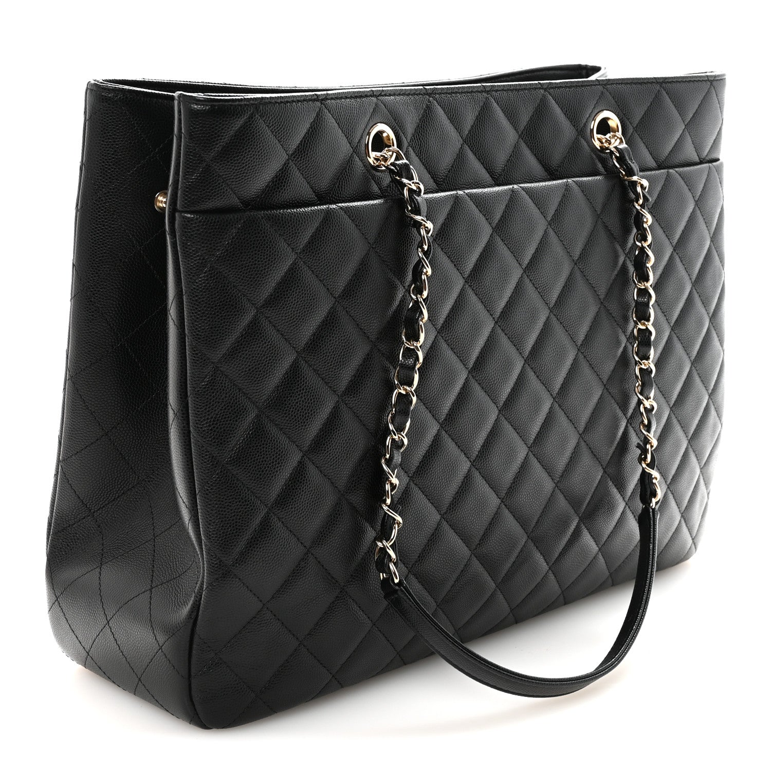 Chanel Caviar Quilted Large Shopping Tote Black 3 of 10
