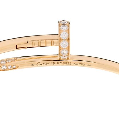 Cartier 18K Yellow Gold Diamond Juste Un Clou Bracelet 16 3 of 4