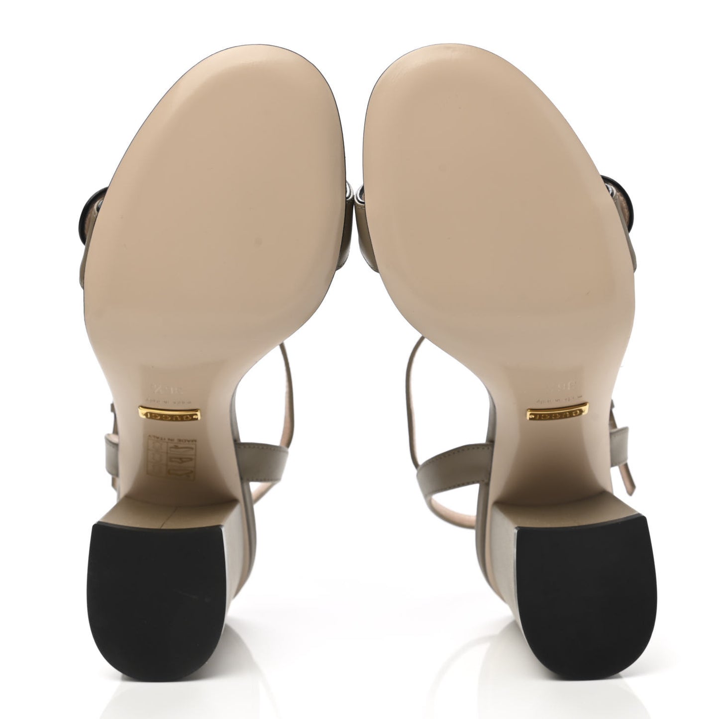 Lifford Calfskin GG Marmont Ankle Wrap 75mm Sandals 36.5 Mud