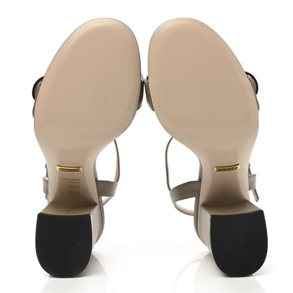 Gucci Lifford Calfskin GG Marmont Ankle Wrap 75mm Sandals 36.5 Mud 5 of 8