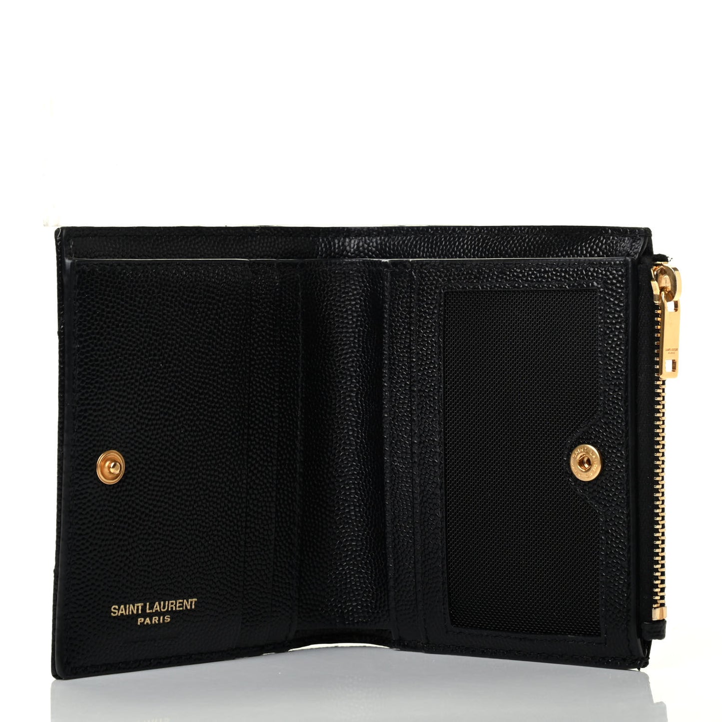 Grain De Poudre Matelasse Chevron Monogram Zipped Card Case Black