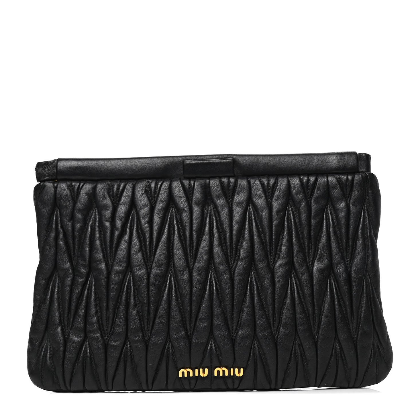 Nappa Matelasse Clutch Black