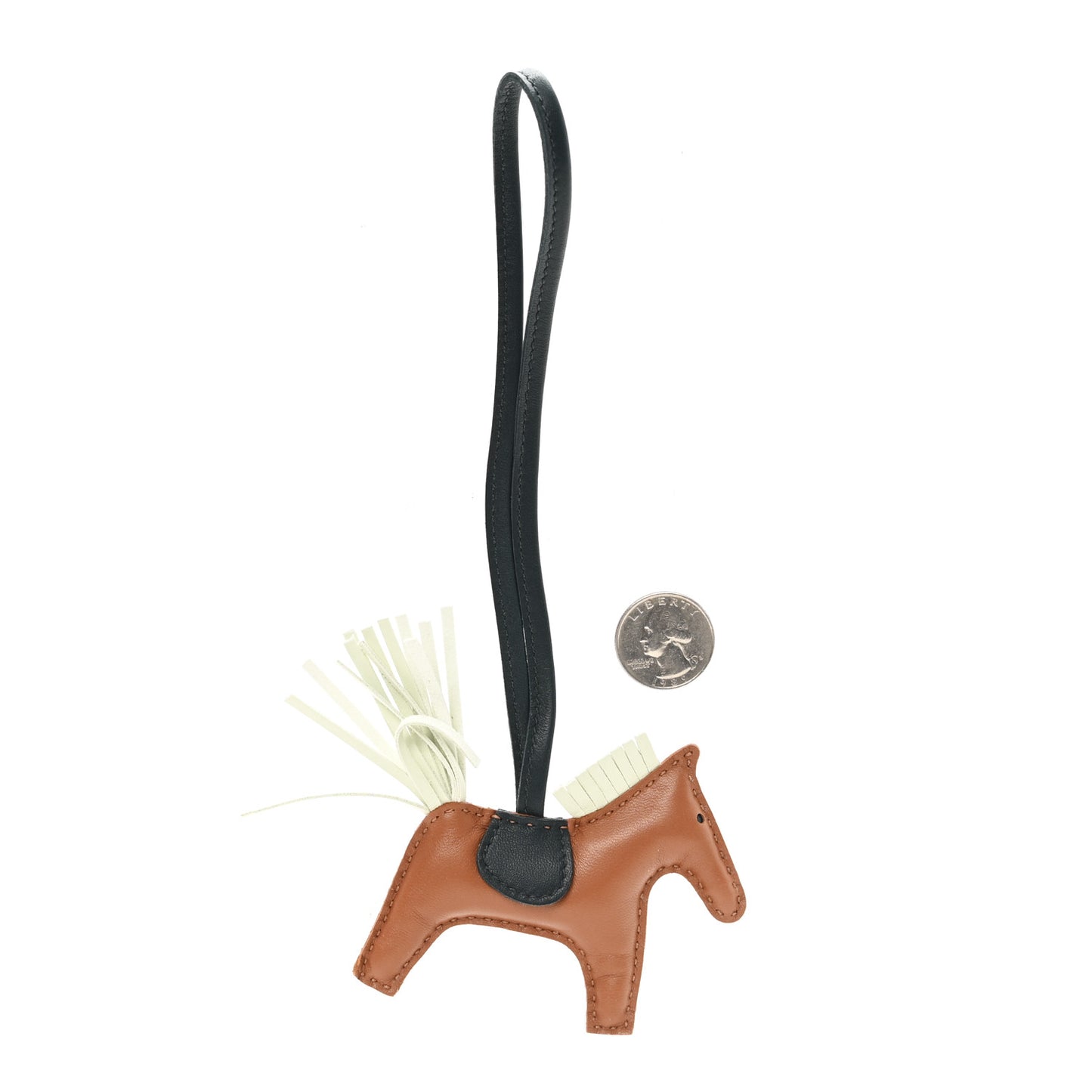 Milo Lambskin Grigri Rodeo Horse Bag Charm PM Gold Vert Cypress Vert Fizz