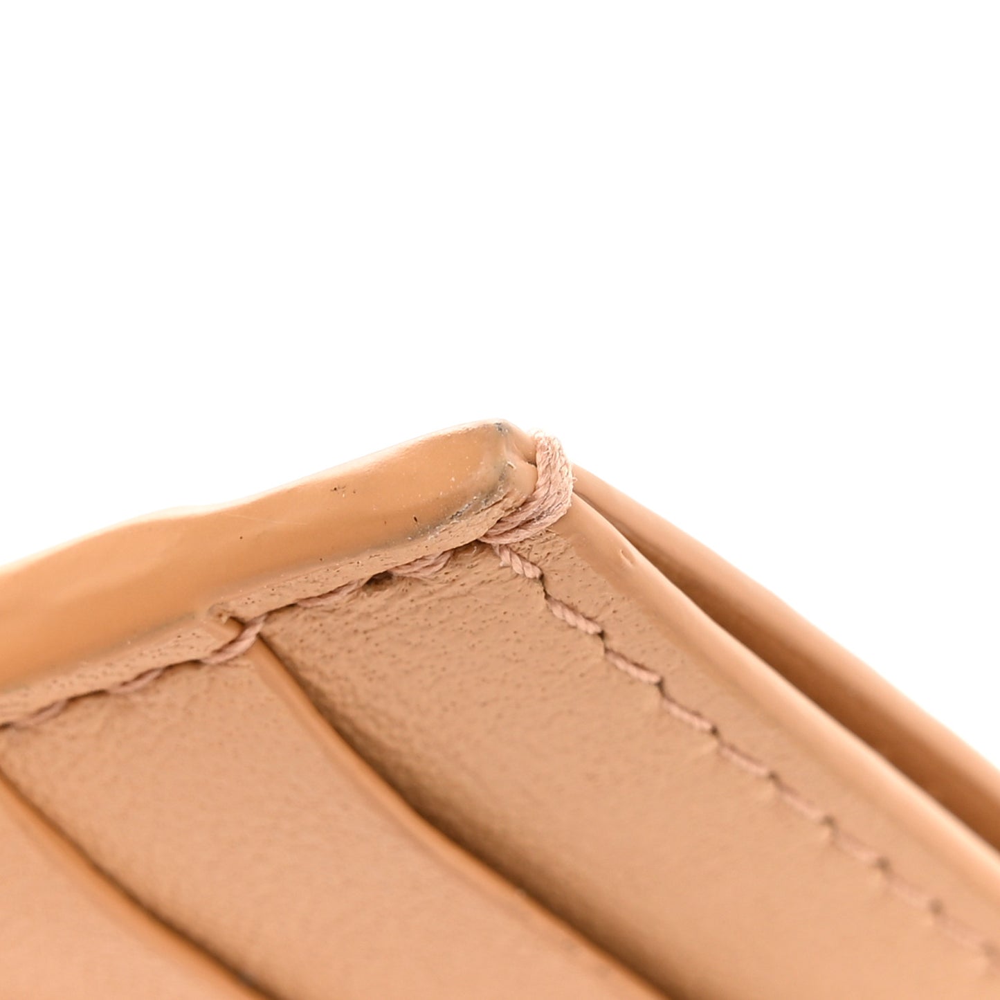 Nappa Intrecciato Card Holder Almond