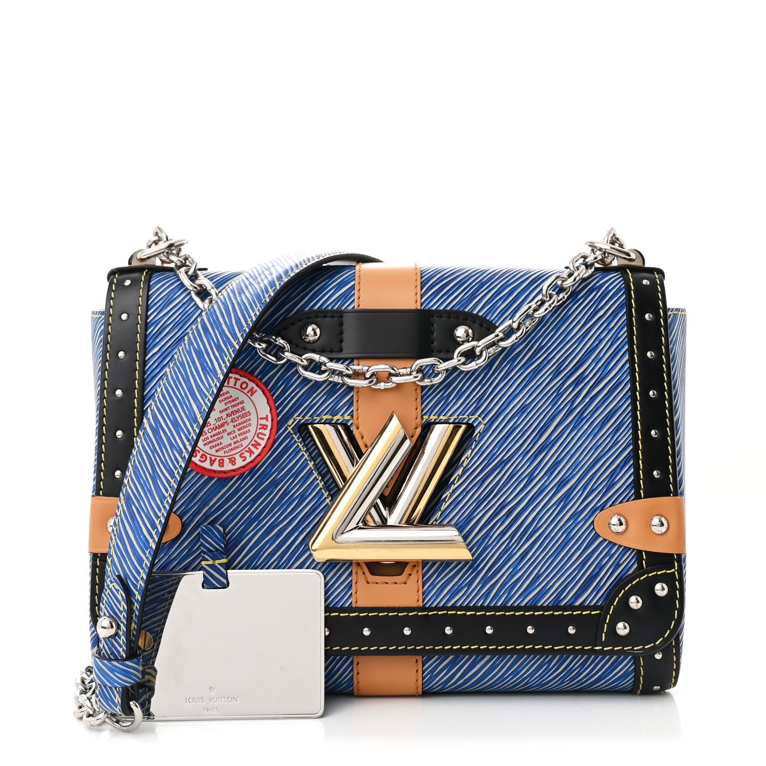 Louis Vuitton Epi Complice Trunks and Bags Twist Shoulder Bag MM Denim Light 3 of 13