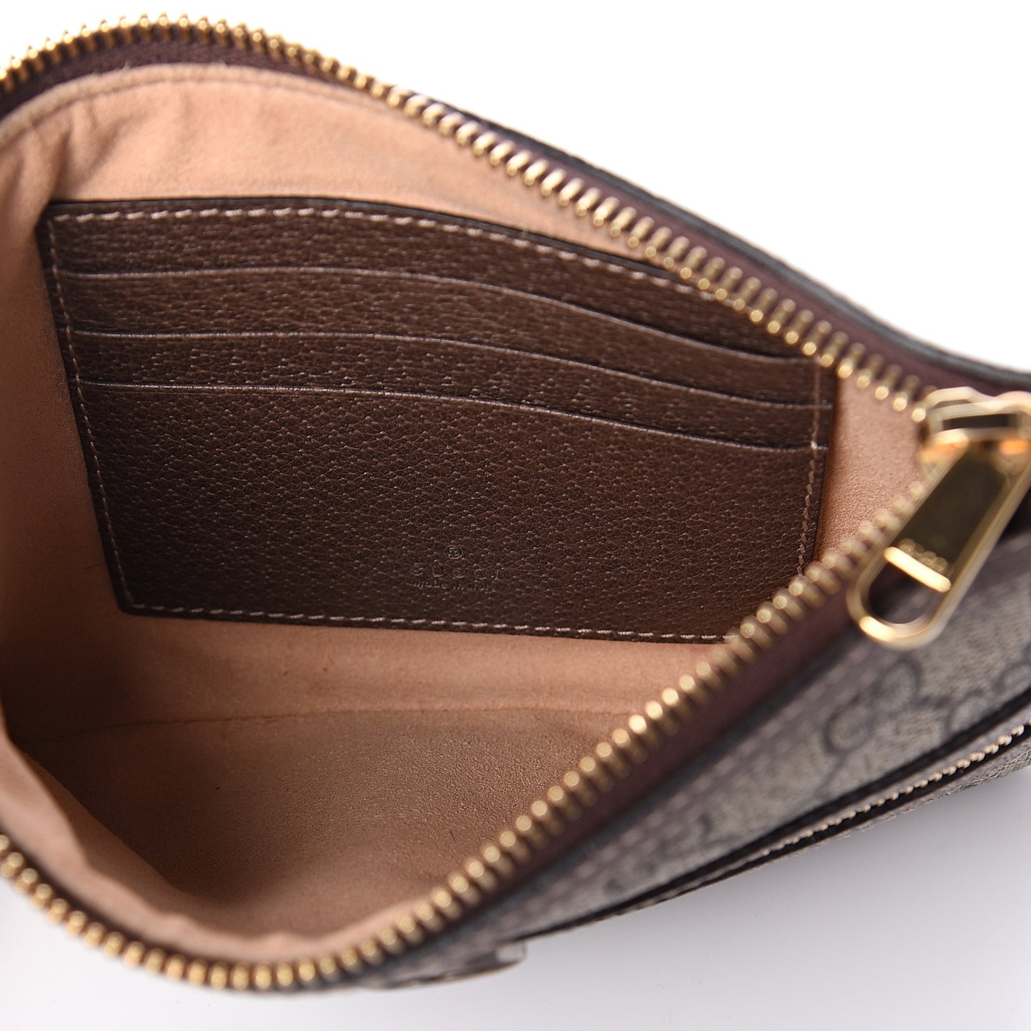 GG Supreme Monogram Web Small Ophidia Pouch Clutch Beige New Acero