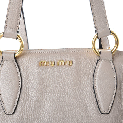 Miu Miu Vitello Daino Tote Pomice 10 of 10