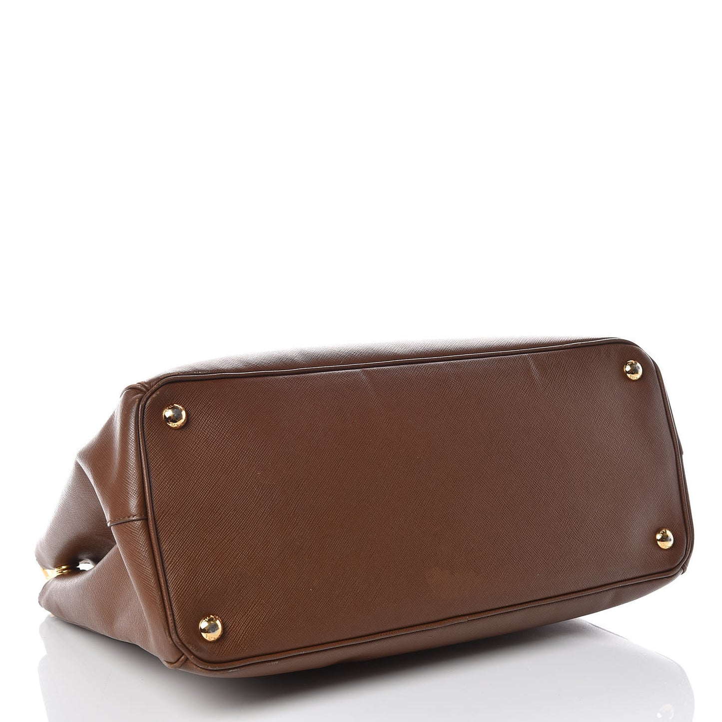 Saffiano Large Galleria Double Zip Tote Caramel