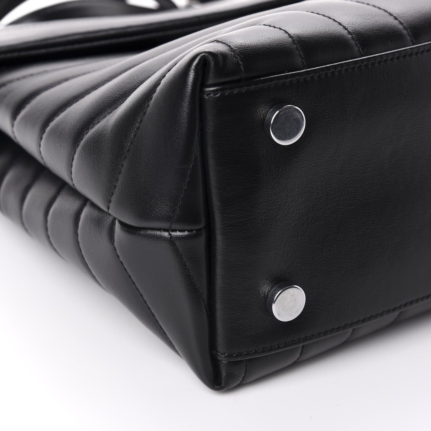 Saint Laurent Calfskin Y Quilted Monogram Medium Loulou Satchel Black 5 of 10