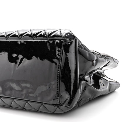 Chanel Patent Quilted Grand Shopping Tote GST Black 11 of 11