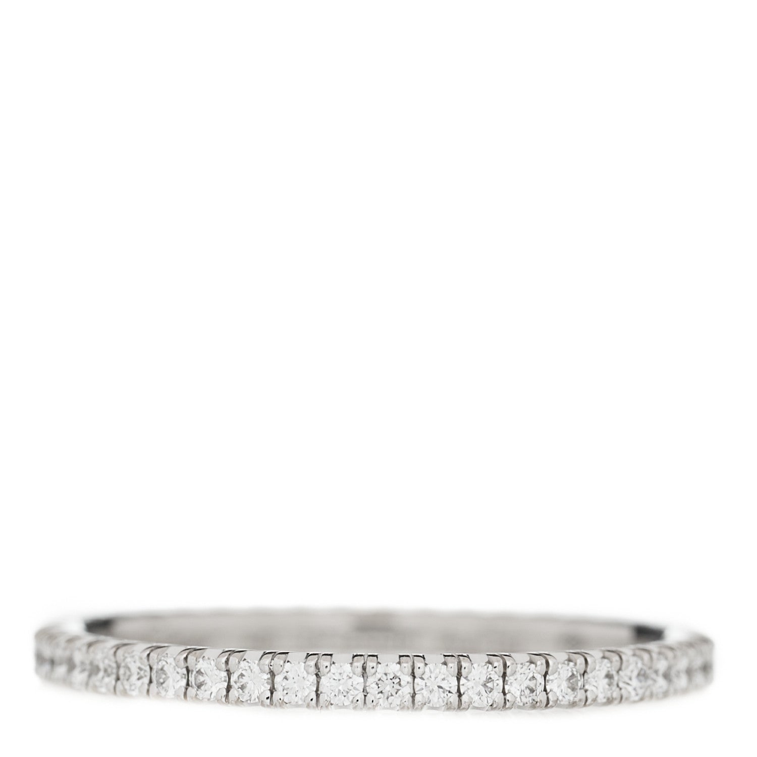 Cartier 18K White Gold Diamond 1.5mm Etincelle de Cartier Wedding Band Ring 48 4.5 3 of 6