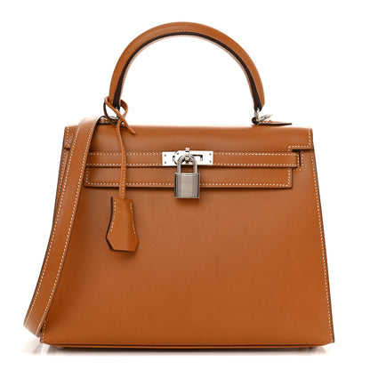 Hermes Veau Butler Kelly Sellier 25 Natural Sable 1 of 12