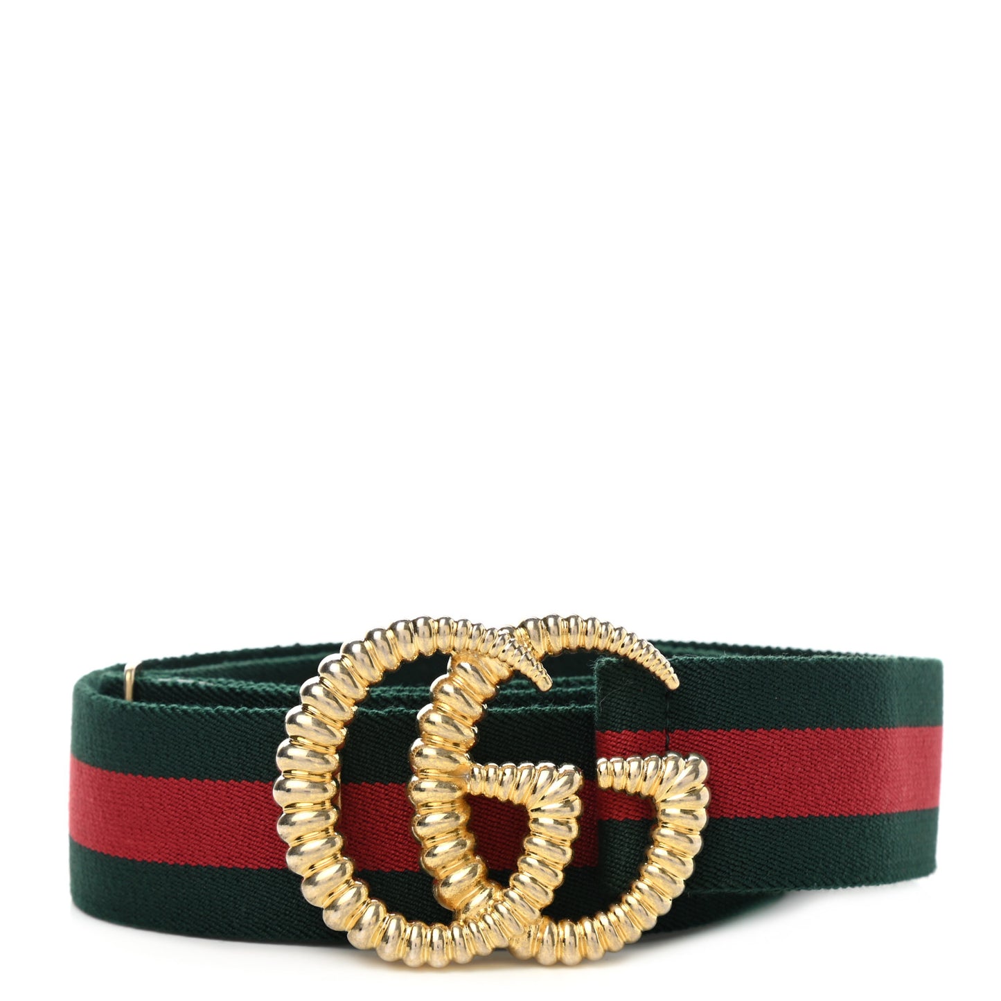 Canvas Torchon Double G Web Belt 90 36 Verde