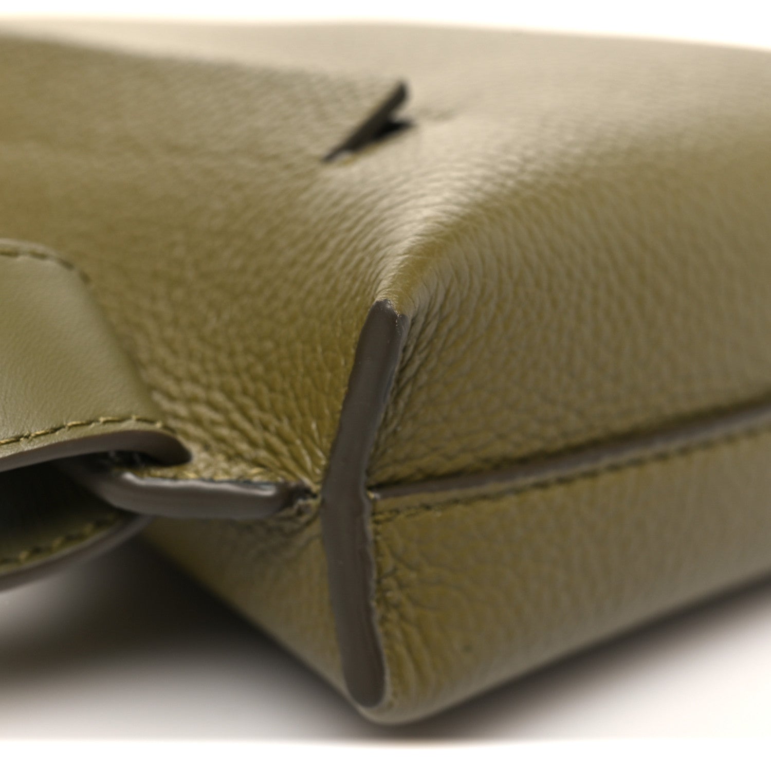 Loewe Soft Grained Calfskin Vertical T-Pocket Crossbody Bag Khaki Green 7 of 8