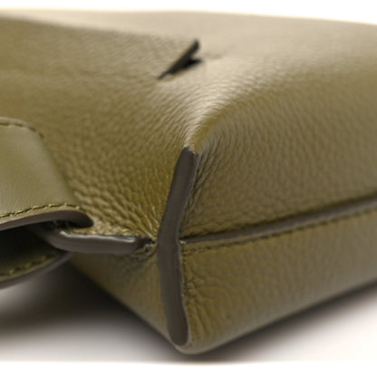 Loewe Soft Grained Calfskin Vertical T-Pocket Crossbody Bag Khaki Green 7 of 8