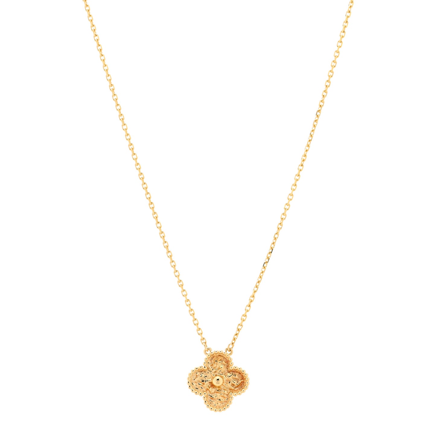 18K Yellow Gold Vintage Alhambra Pendant Necklace