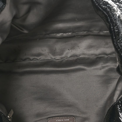Chanel Vinyl Graphic Edge Flap Black 5 of 10