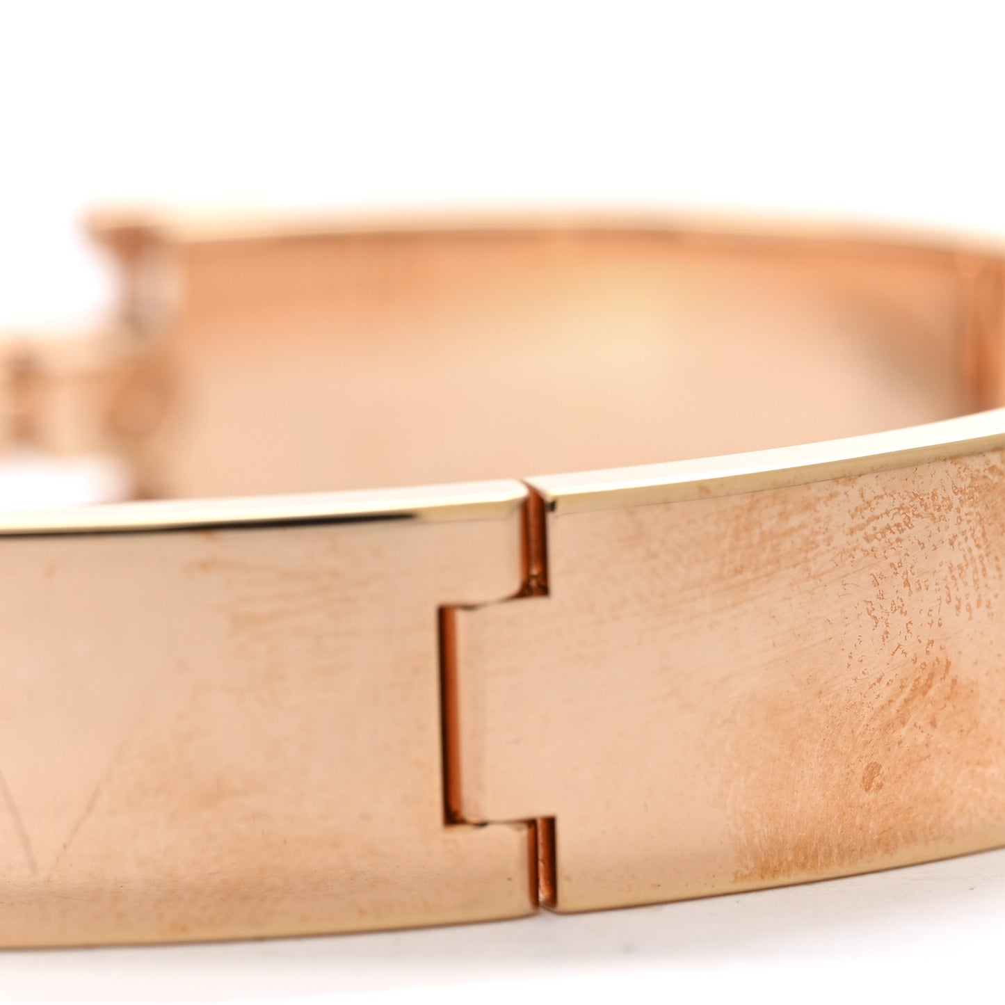 Enamel Narrow Clic Clac H Bracelet PM White