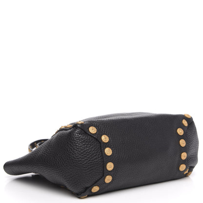 Valentino Garavani Pebble Calfskin Studded Zodiac Tote Black 4 of 11