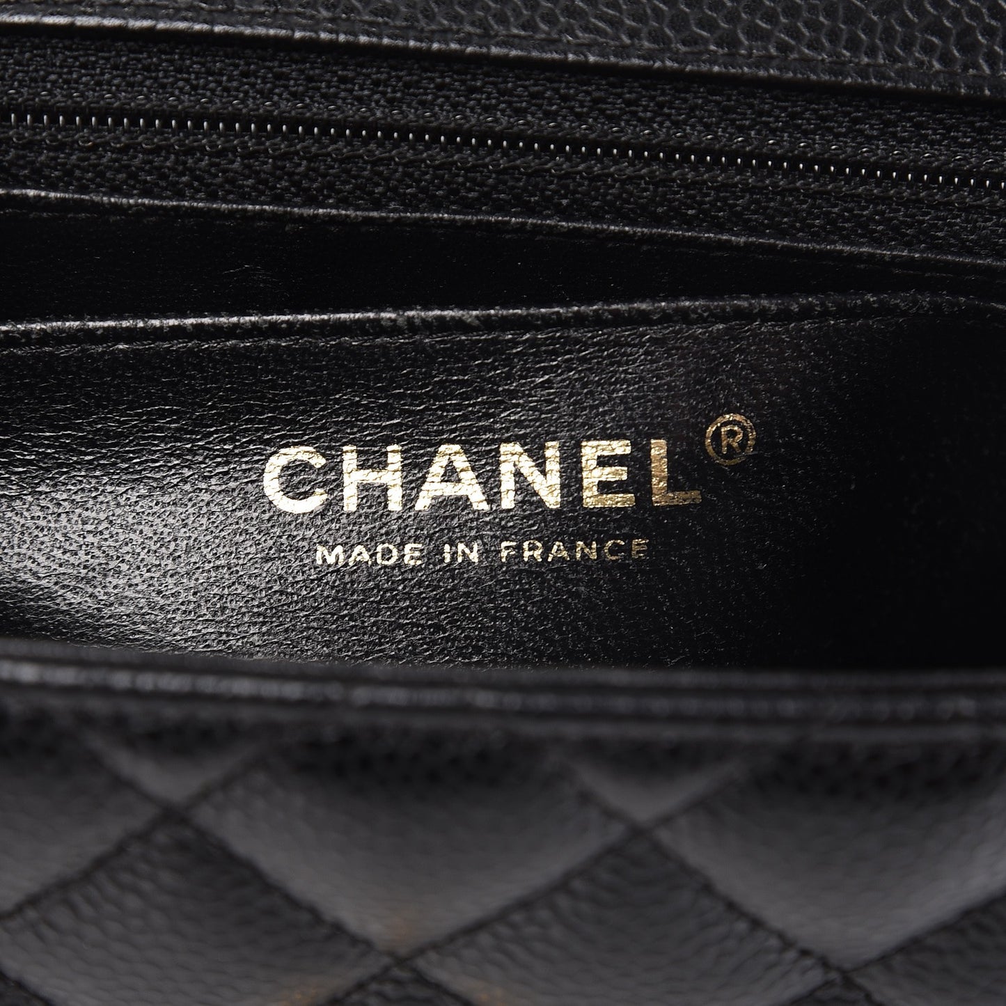 Caviar Quilted Mini Square Flap Black