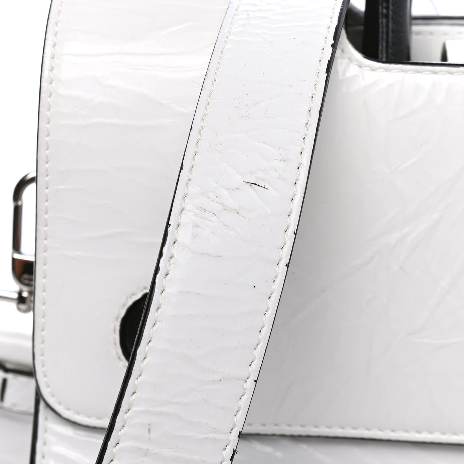 Christian Dior Crinkled Calfskin Medium Diorever Flap White 5 of 5