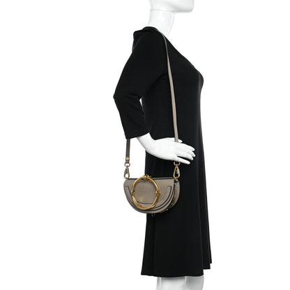 Chloe Calfskin Small Nile Bracelet Minaudiere Bag Motty Grey 2 of 11