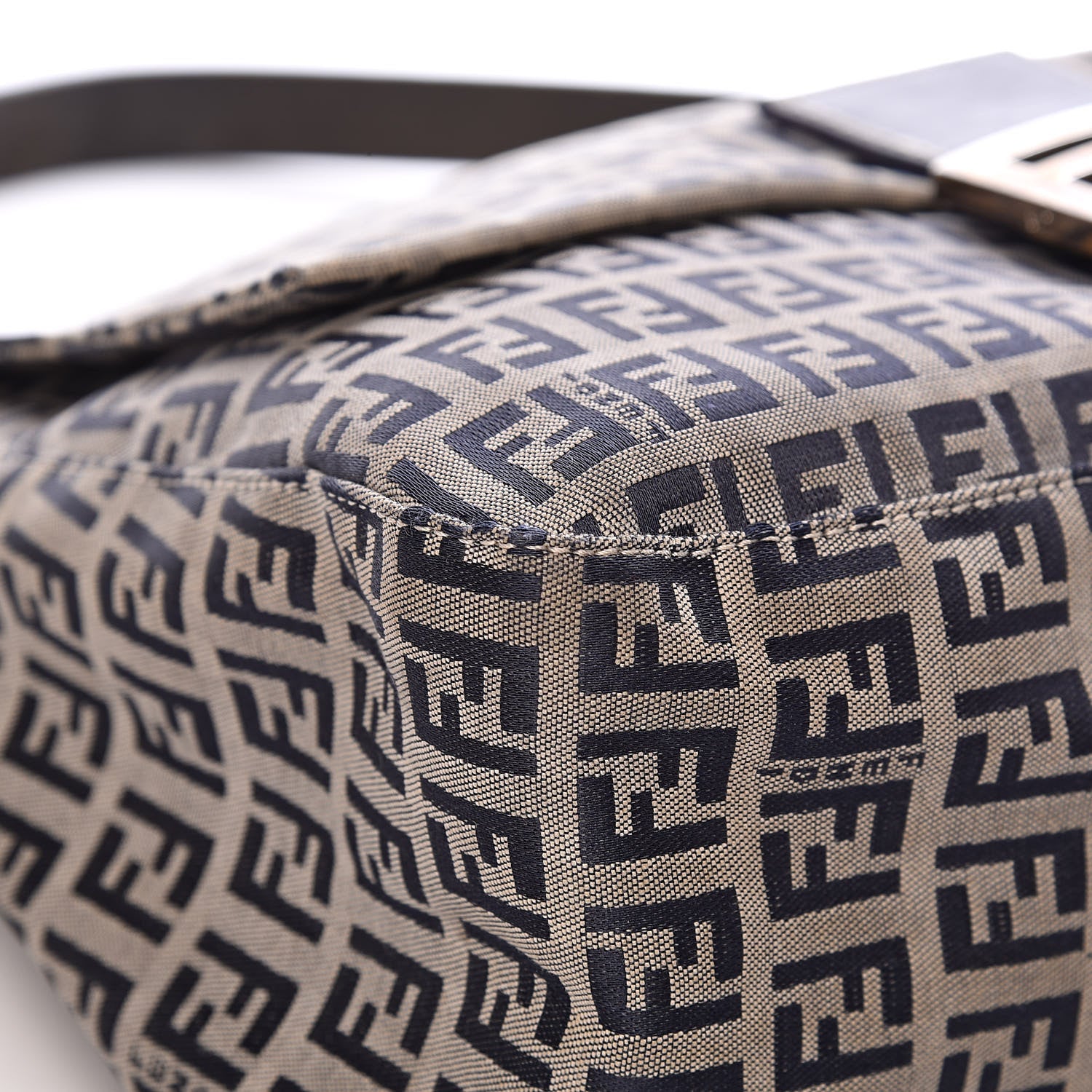 Fendi Zucchino Mama Baguette Navy 10 of 14