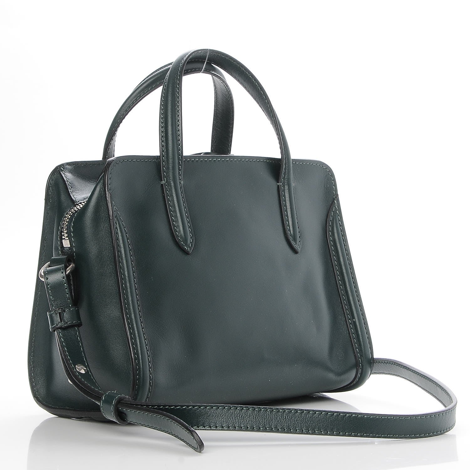 Alexander McQueen Calfskin Mini Padlock Dark Green Bottle 5 of 8