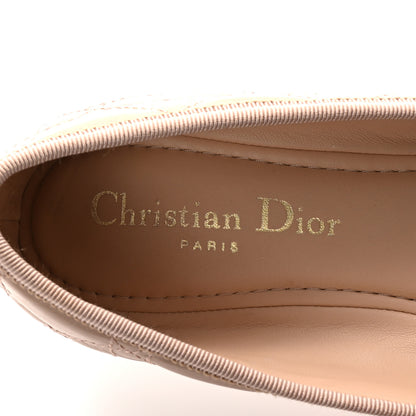 Christian Dior Calfskin Cannage Pearl Bow Ballet Flats 38 Nude 8 of 10