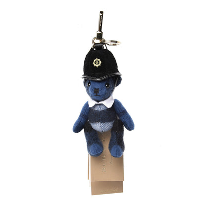 Burberry Cashmere Check Police Thomas Bear Charm Cadet Blue 1 of 3