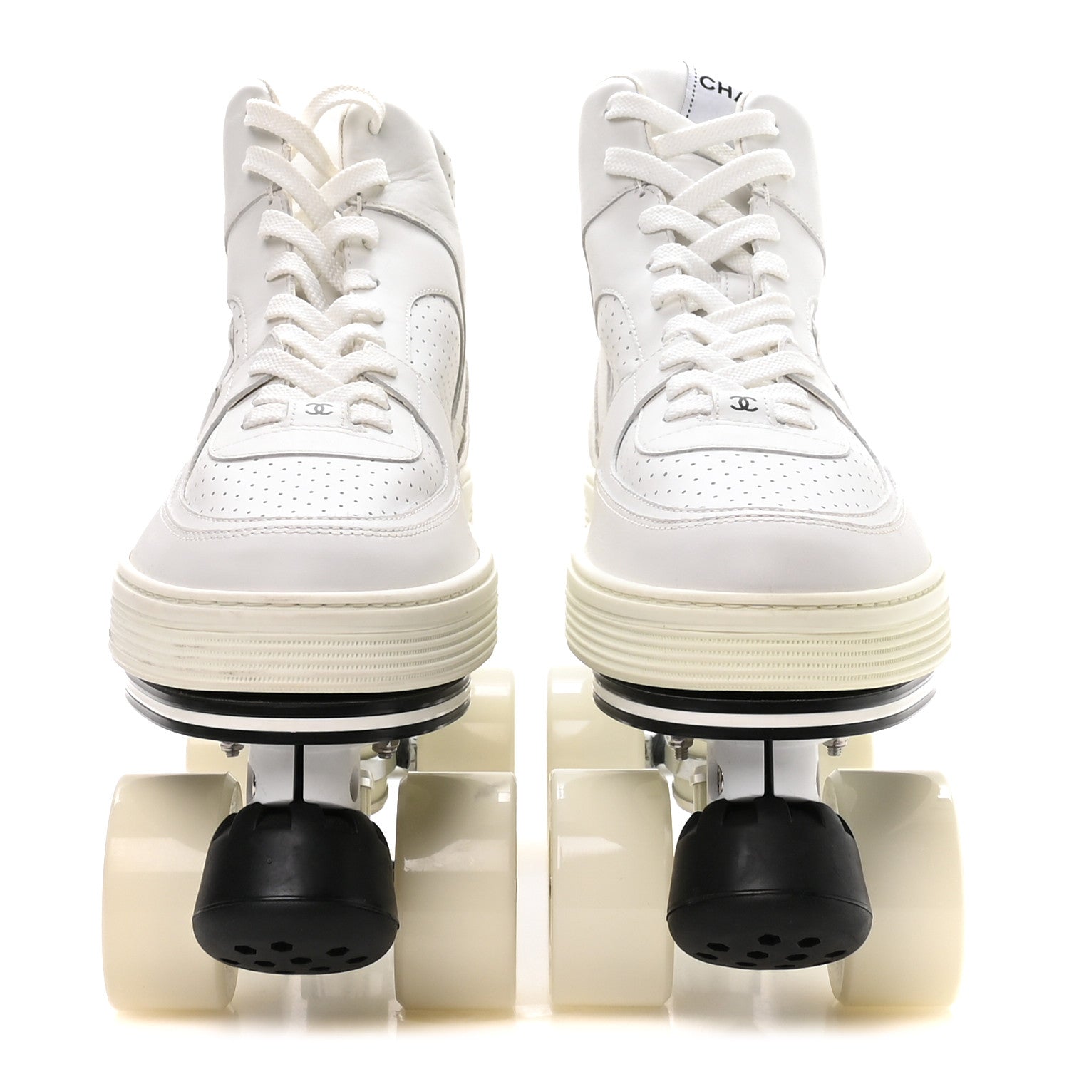 Chanel Calfskin Mens Roller Skates 44 White 3 of 9