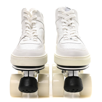 Chanel Calfskin Mens Roller Skates 44 White 3 of 9