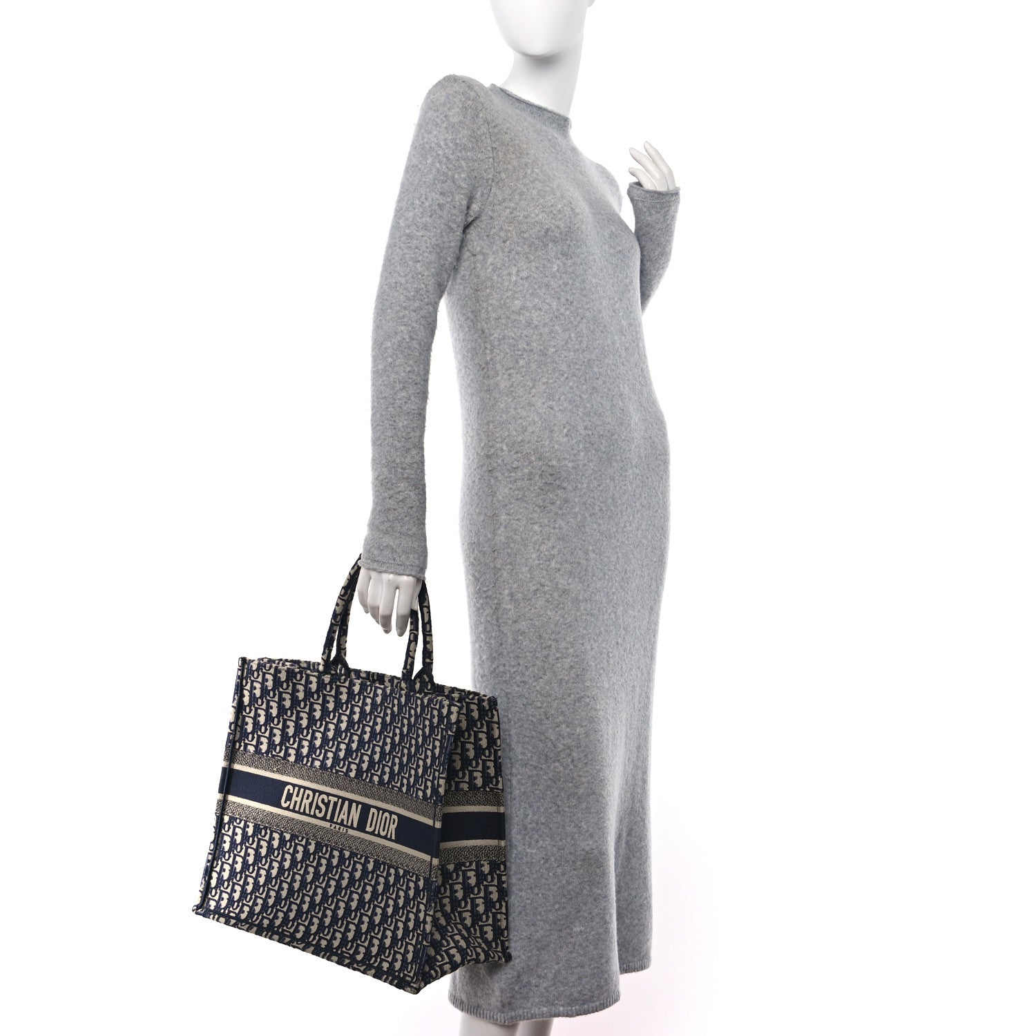 Christian Dior Oblique Large Book Tote Blue Multicolor 2 of 12