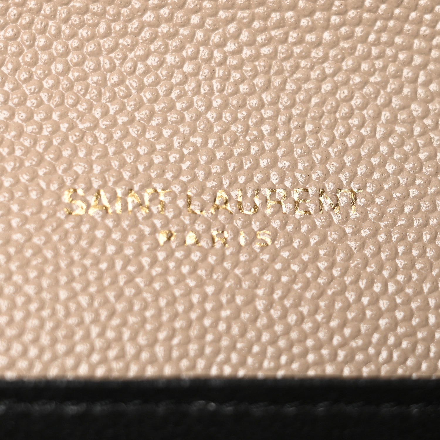 Saint Laurent Grain De Poudre Monogram Uptown Chain Wallet Nude Powder 8 of 9