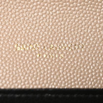 Saint Laurent Grain De Poudre Monogram Uptown Chain Wallet Nude Powder 8 of 9