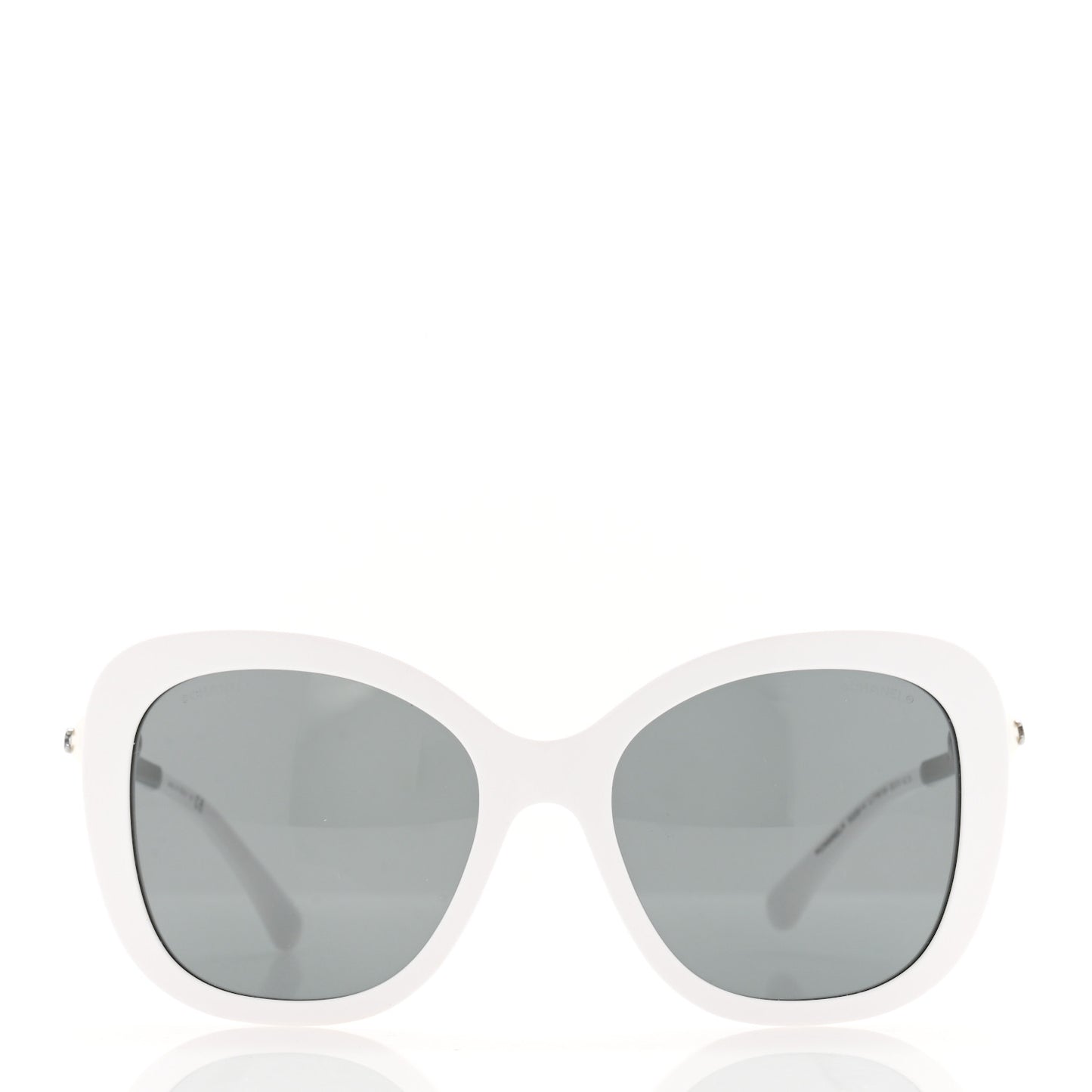 Acetate Butterfly Winter Pearl Sunglasses 5339-H White