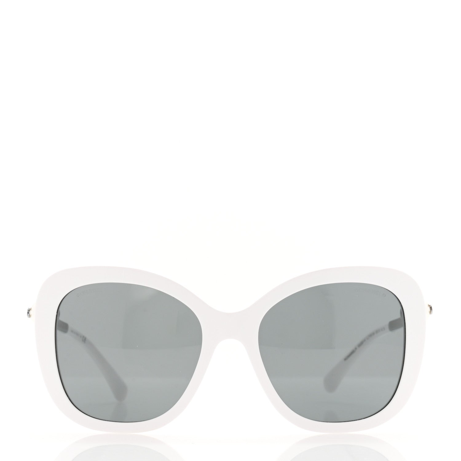 Chanel Acetate Butterfly Winter Pearl Sunglasses 5339-H White 2 of 8