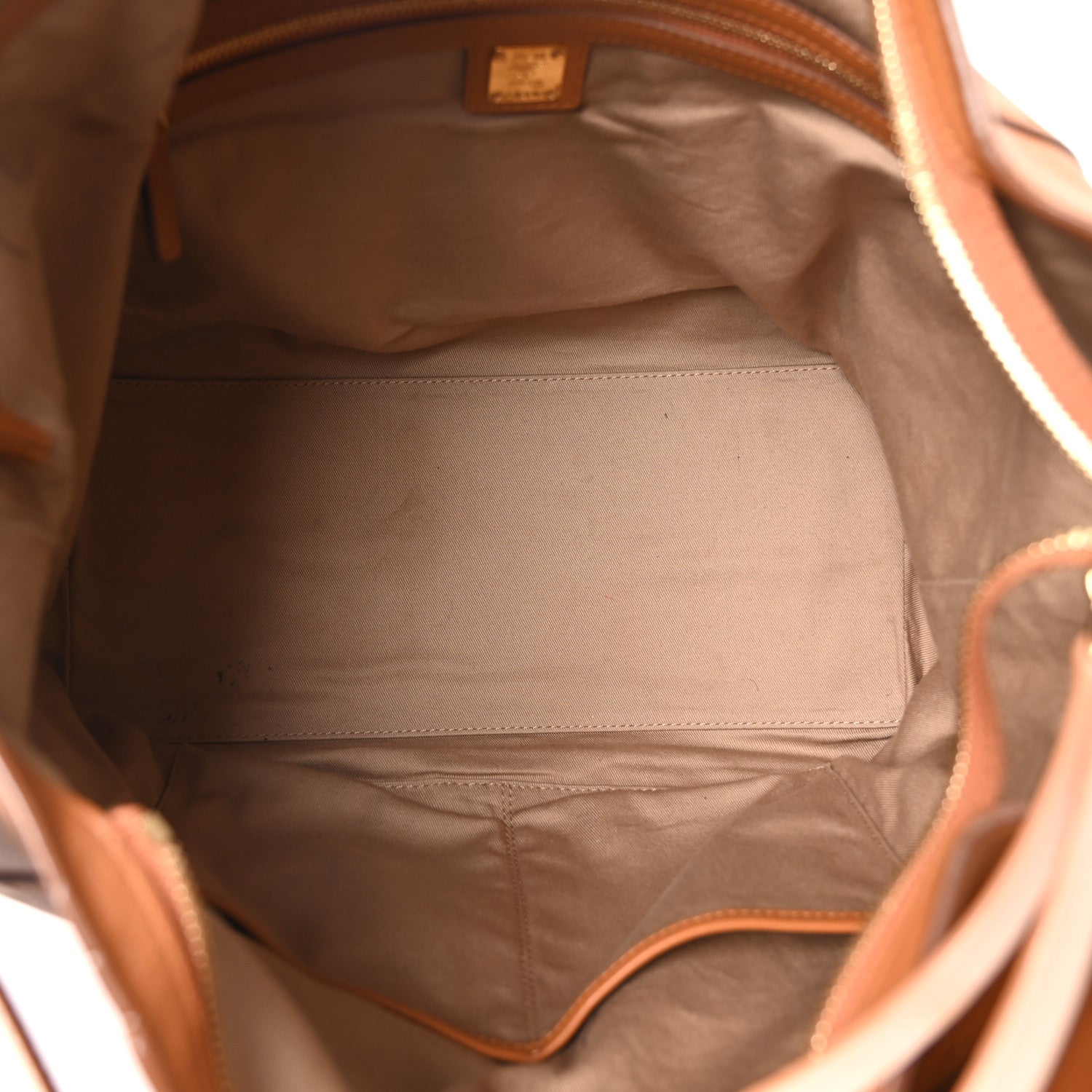 MCM Calfskin Ottomar Monogram Large Klara Hobo Cognac 5 of 9