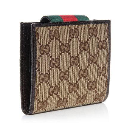 Gucci Monogram Web Ladies Web French Wallet Brown 3 of 8