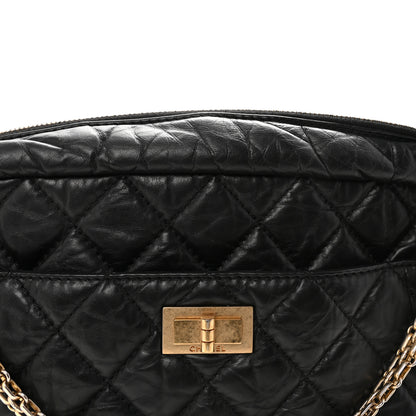 Chanel Aged Calfskin Quilted Large Reissue Camera Case Black 8 of 10
