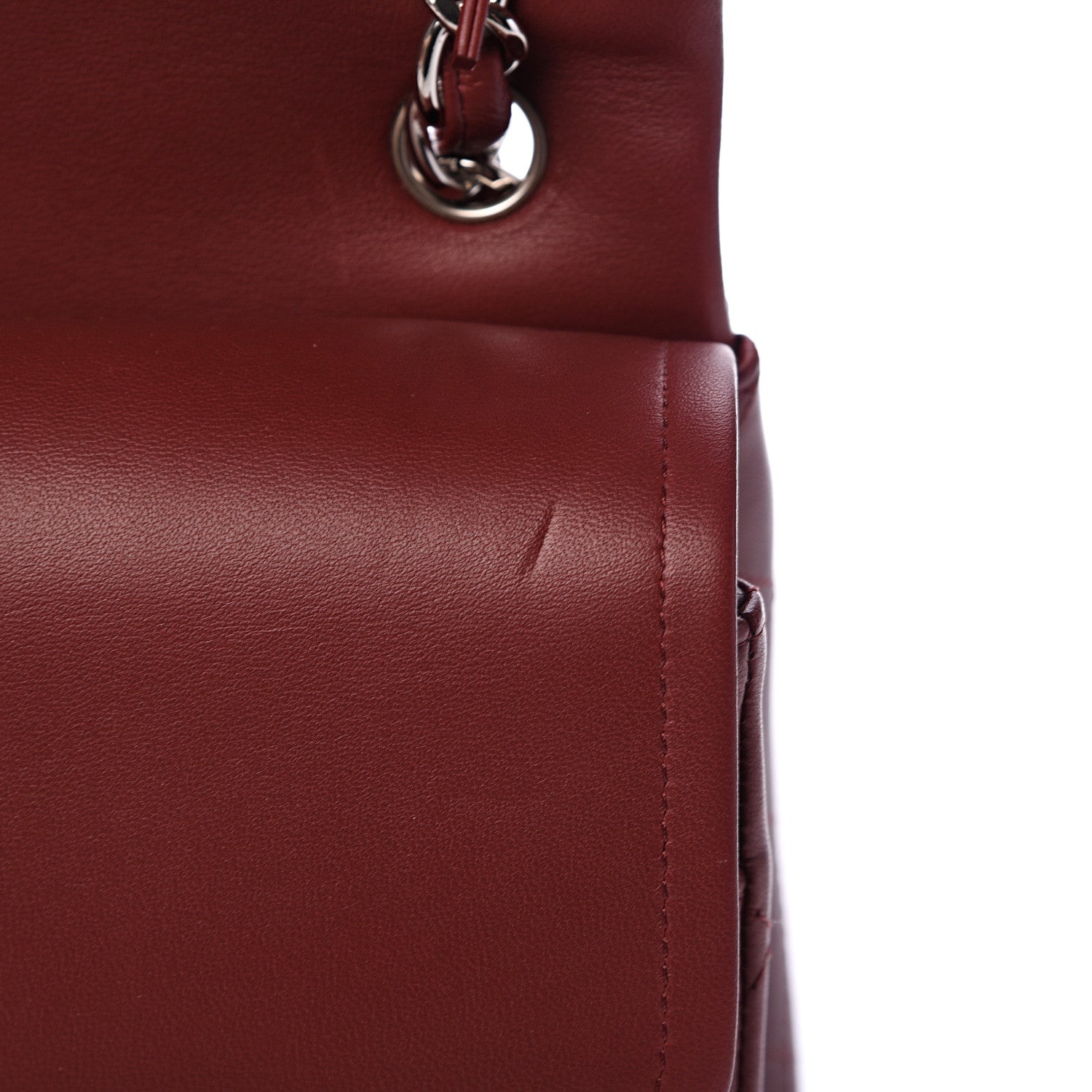 Chanel Lambskin Quilted Jumbo Double Flap Burgundy 7 of 13