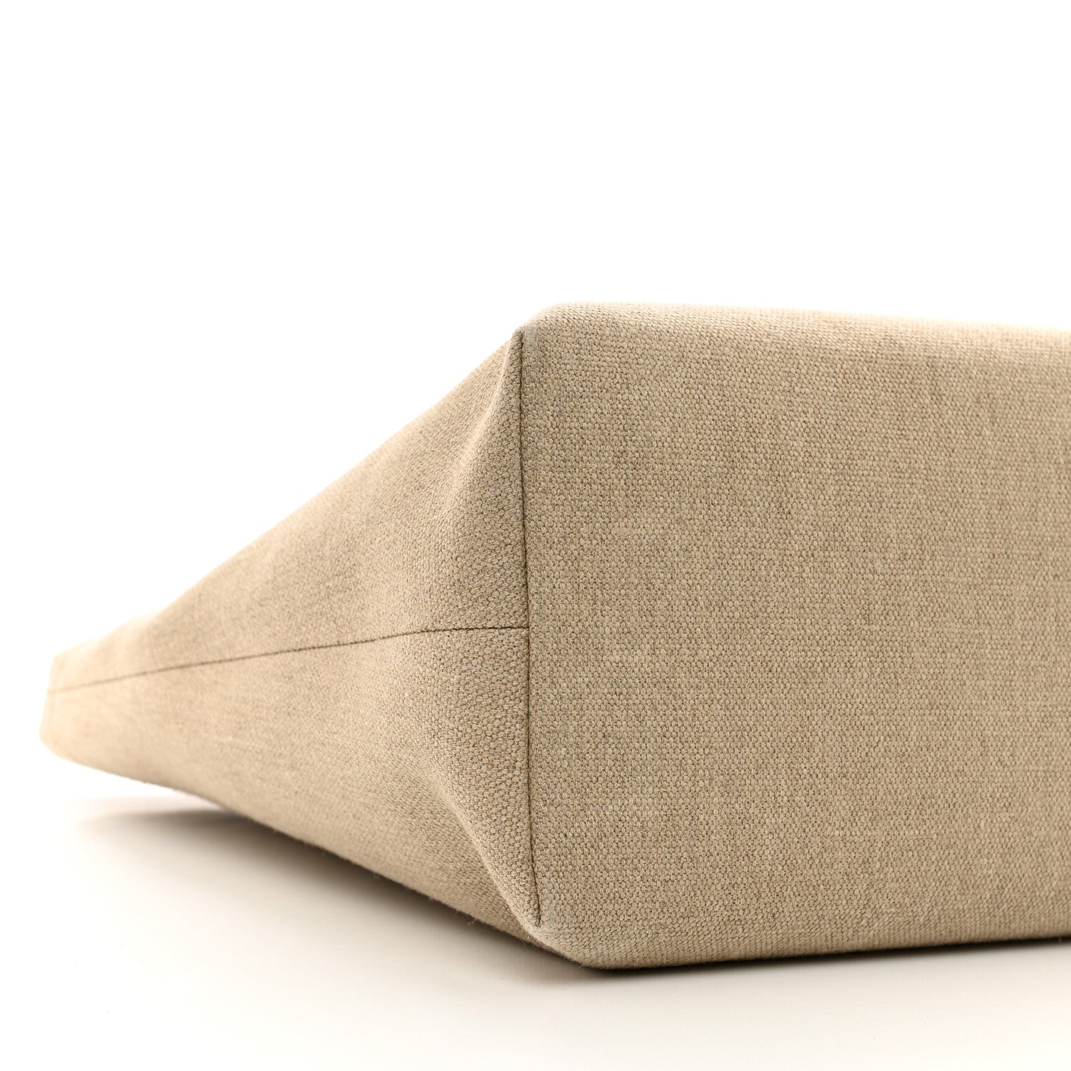 Celine Canvas Calfskin Paris Horizontal Cabas Tan 8 of 9