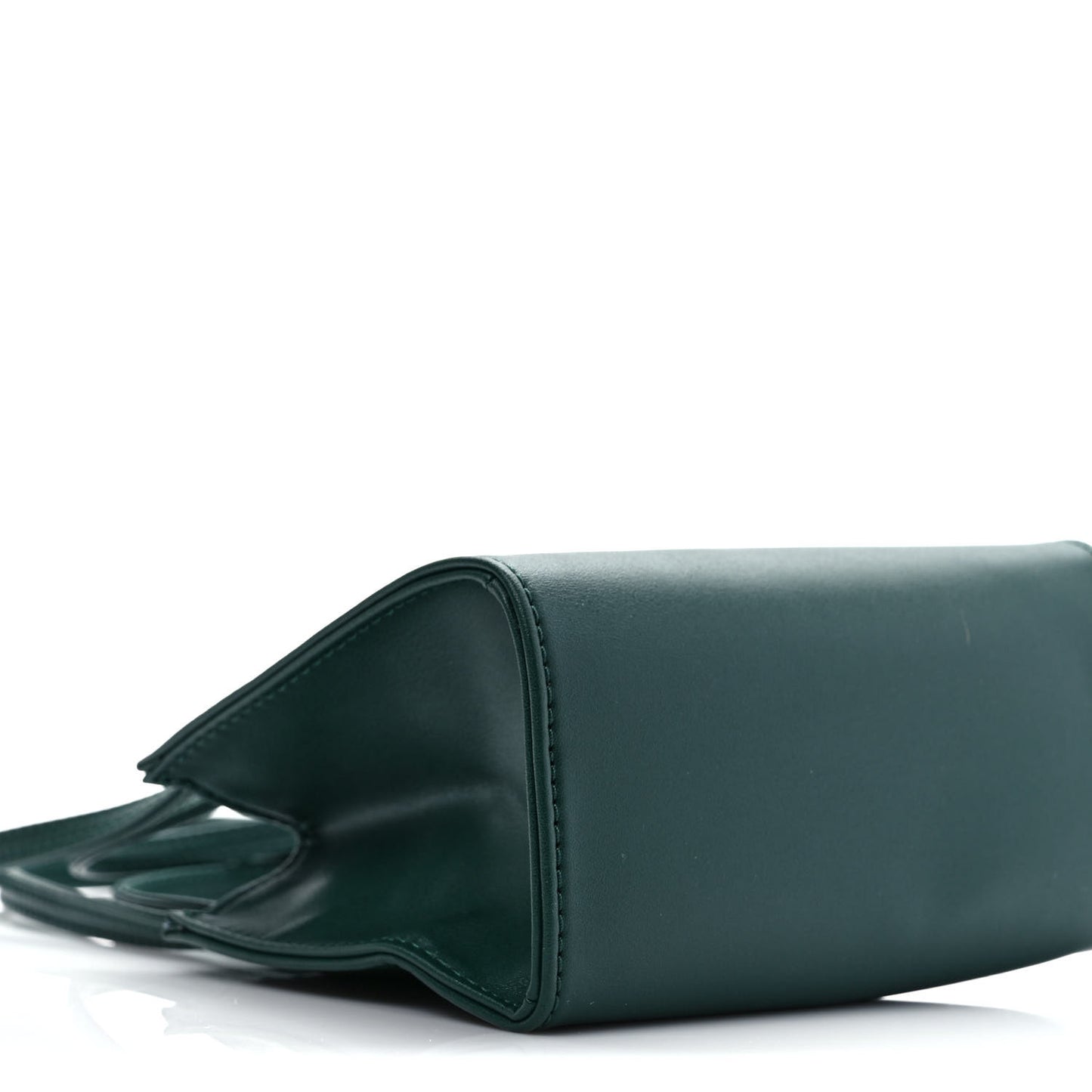 Vegan Leather Small Shopping Bag Dark Olive