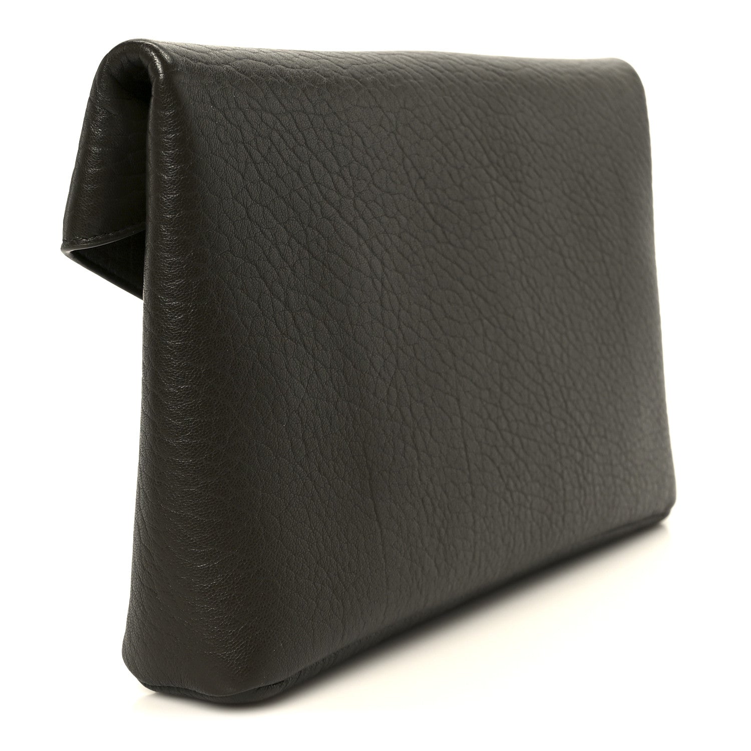Saint Laurent Lambskin Large Cassandre Envelope Pouch Light Musk 3 of 8
