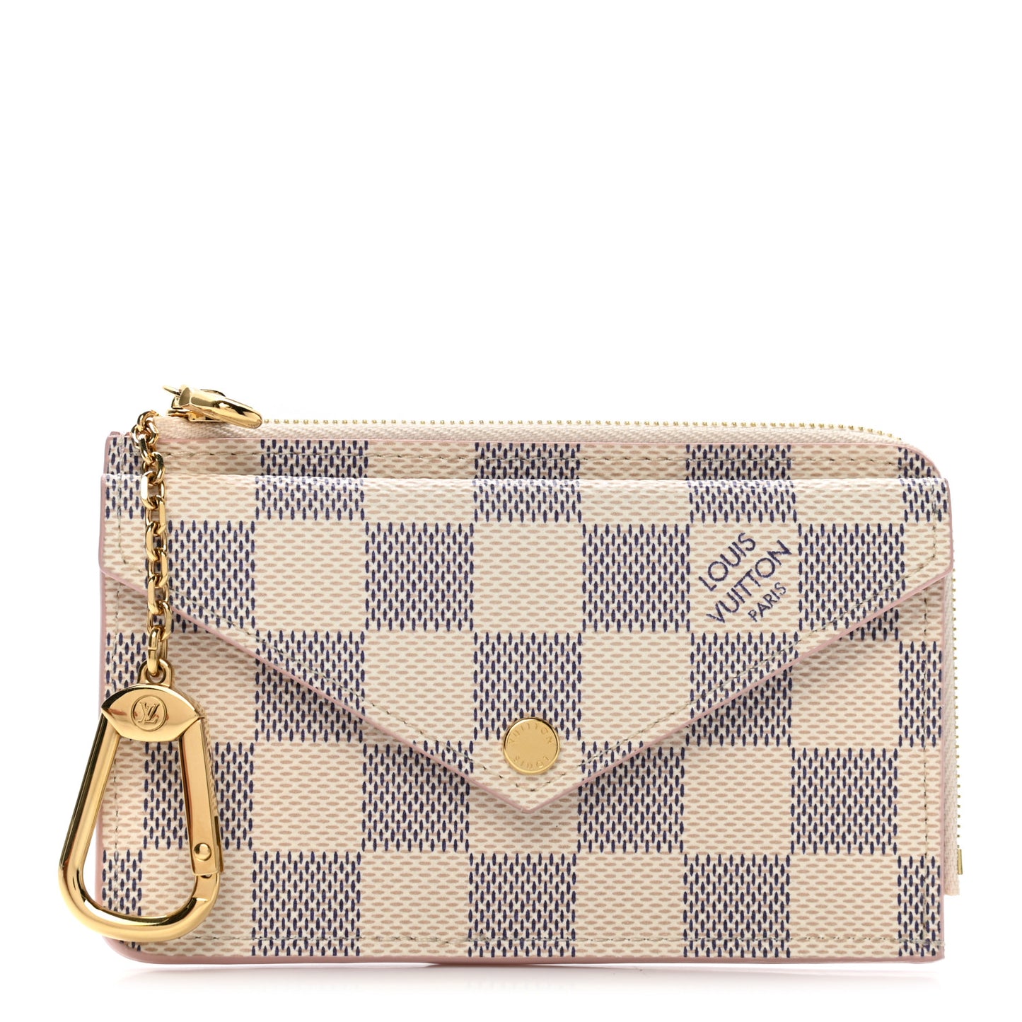Damier Azur Recto Verso Card Holder Rose Ballerine