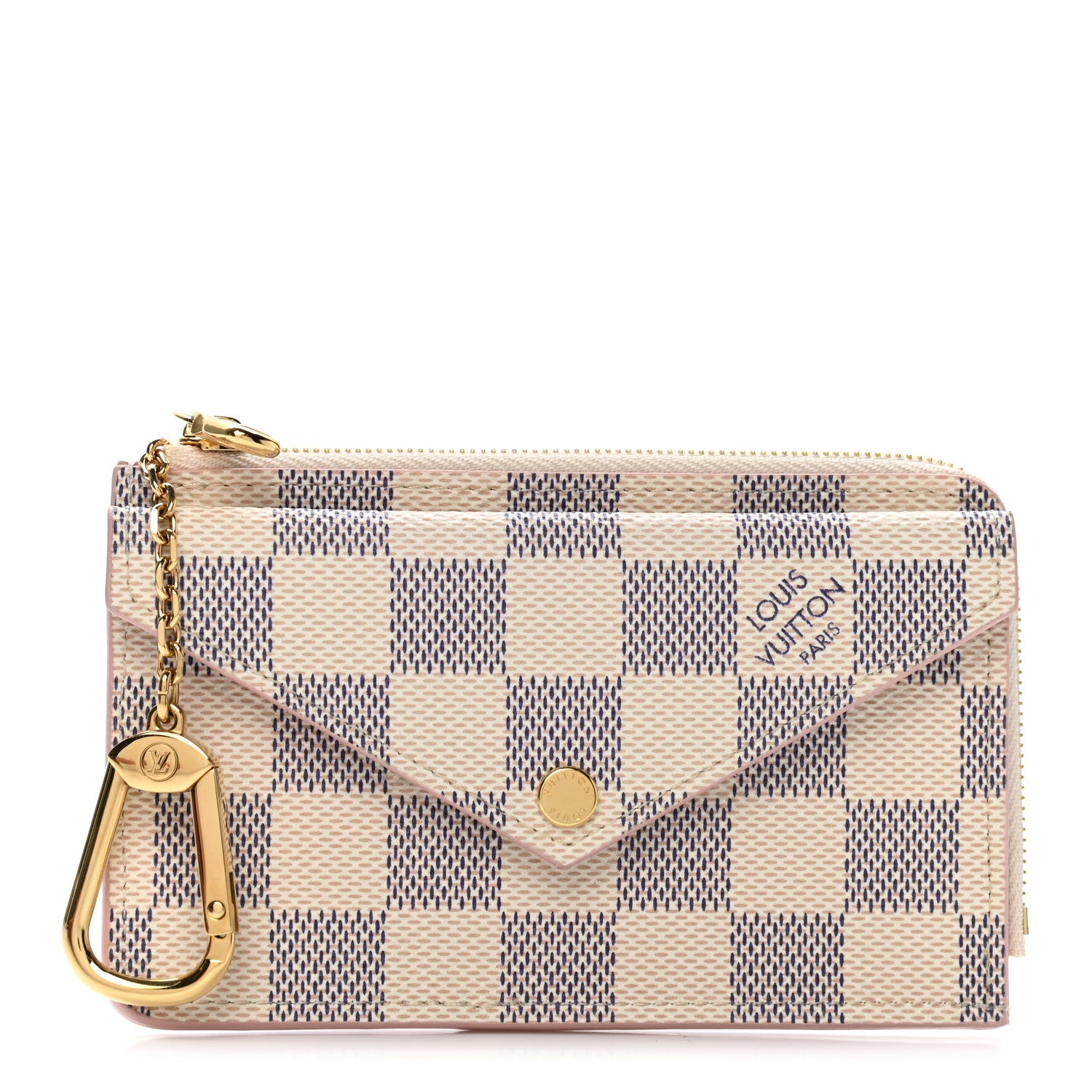 Louis Vuitton Damier Azur Recto Verso Card Holder Rose Ballerine 1 of 7
