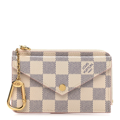 Louis Vuitton Damier Azur Recto Verso Card Holder Rose Ballerine 1 of 7