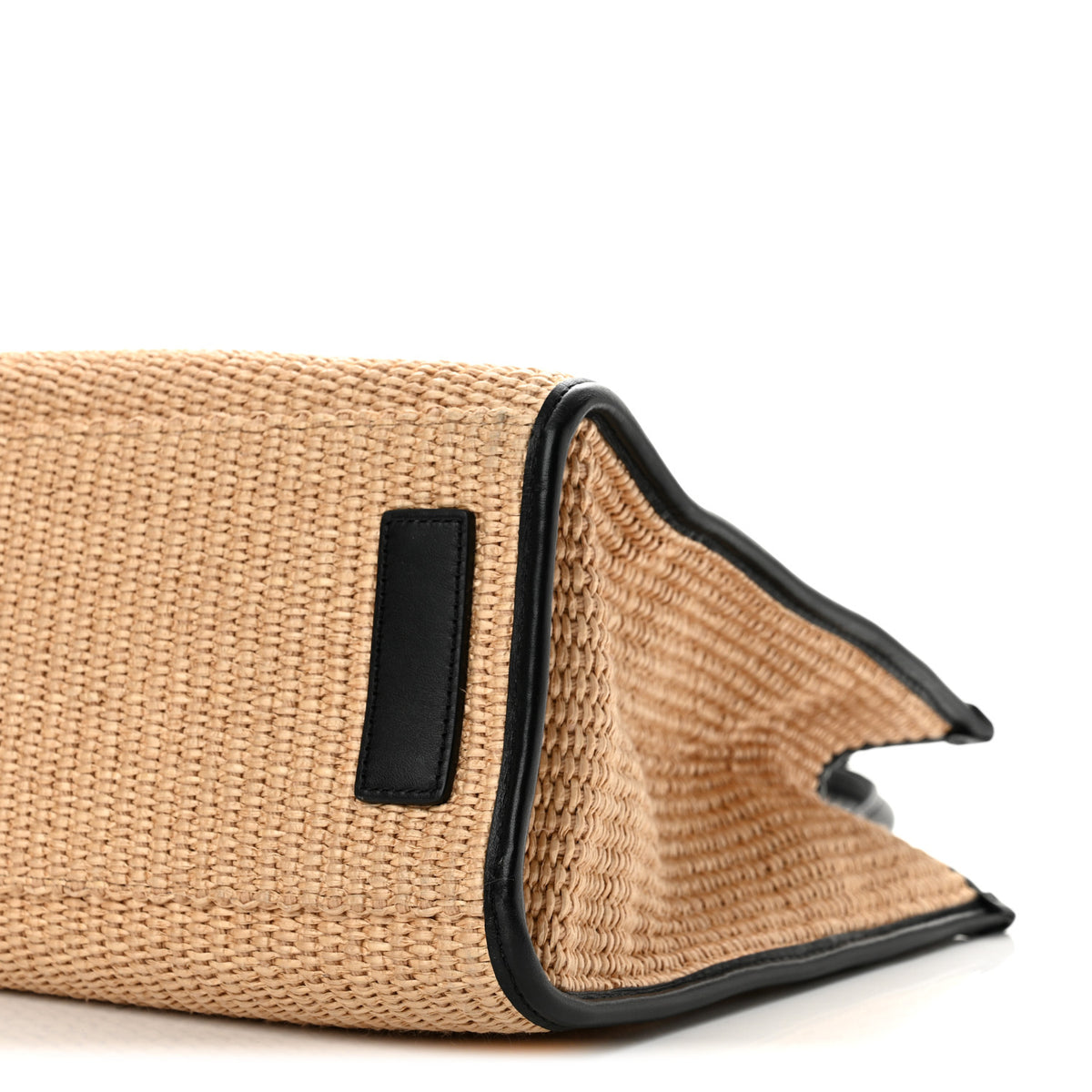 Raffia Calfskin La Medusa Small Tote Bag Beige