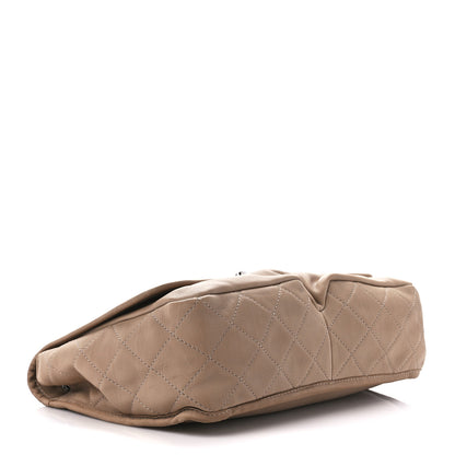 Chanel Grained Calfskin Large Natural Beauty Flap Beige 4 of 11